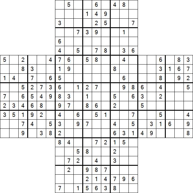 Cross Sudoku - Medio