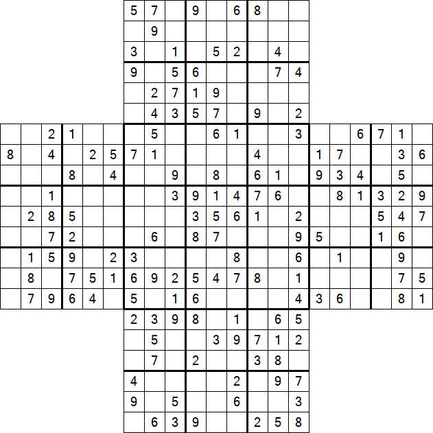 Cross Sudoku - Medio