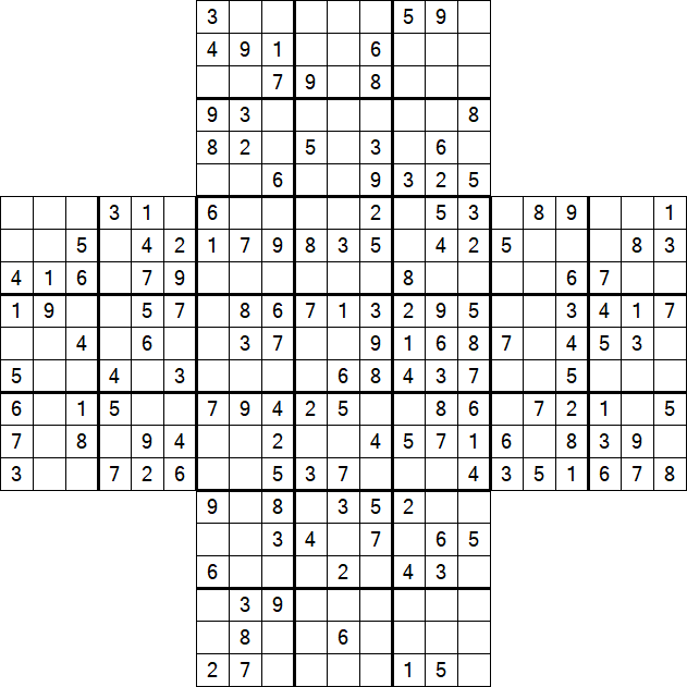 Cross Sudoku - Medio