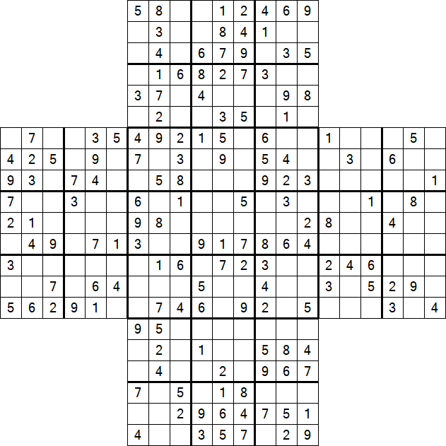 Cross Sudoku - Medio