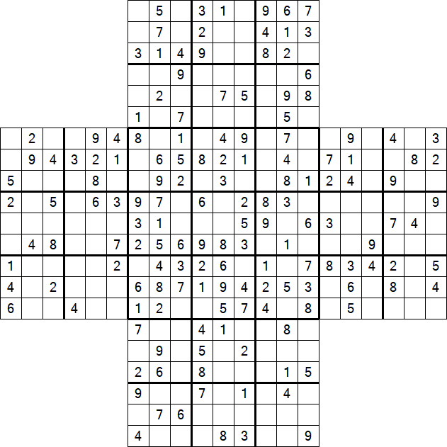 Cross Sudoku - Mittel