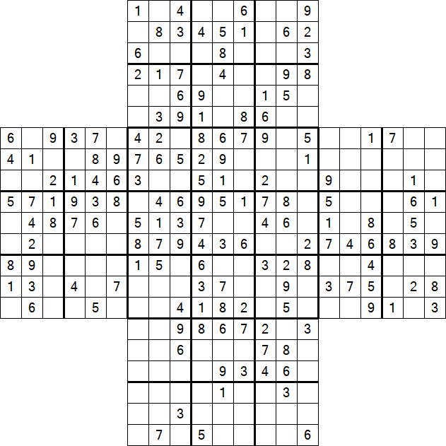 Cross Sudoku - Mittel