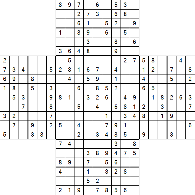 Cross Sudoku - Medio