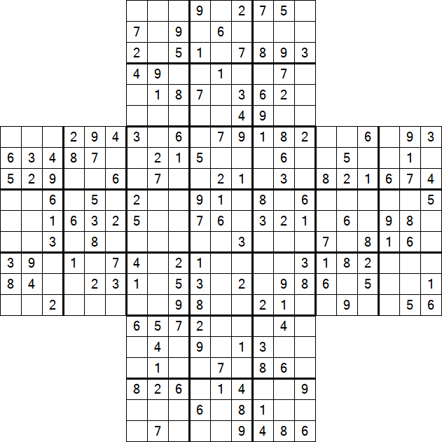 Cross Sudoku - Medio