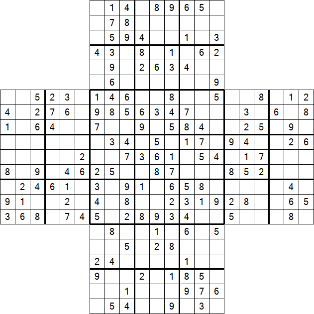 Cross Sudoku - Mittel