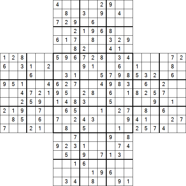 Cross Sudoku - Mittel