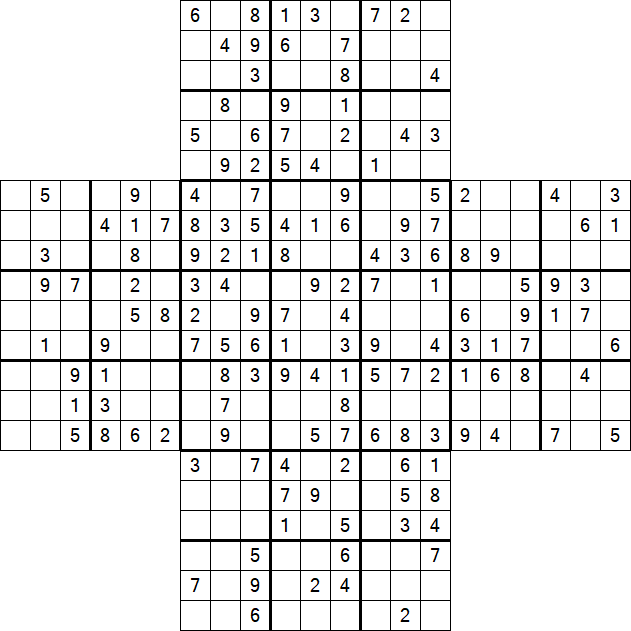 Cross Sudoku - Mittel