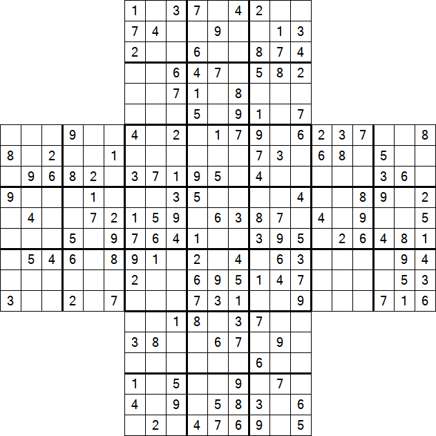 Cross Sudoku - Medio