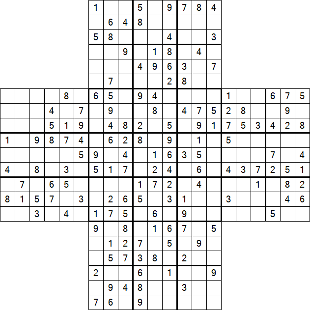 Cross Sudoku - Medio