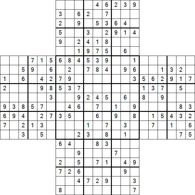 Cross Sudoku - Mittel