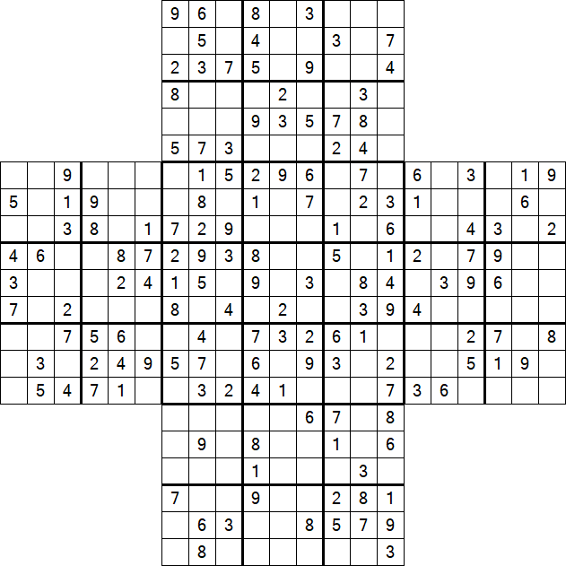Cross Sudoku - Mittel