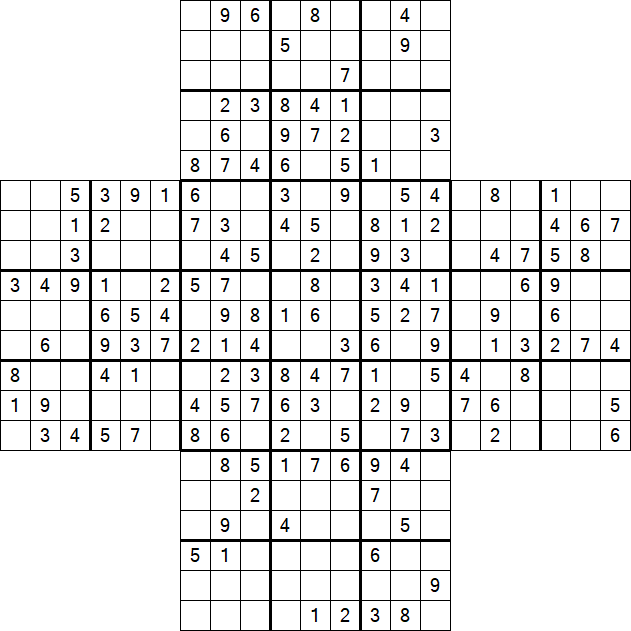 Cross Sudoku - Mittel
