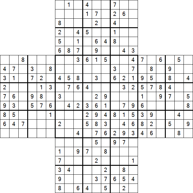 Cross Sudoku - Mittel
