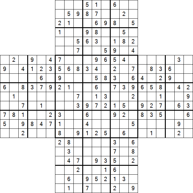 Cross Sudoku - Mittel