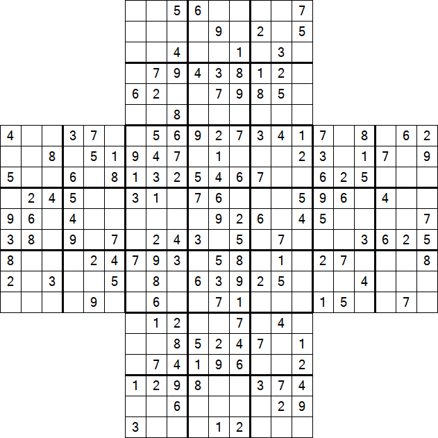 Cross Sudoku - Mittel