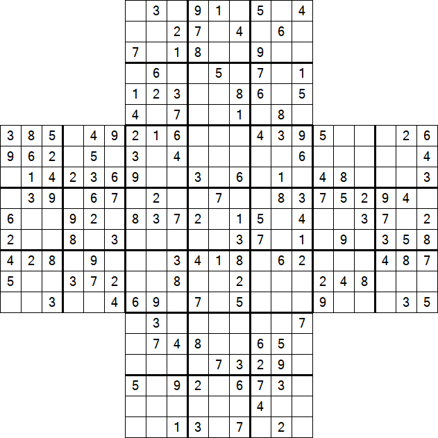 Cross Sudoku - Mittel