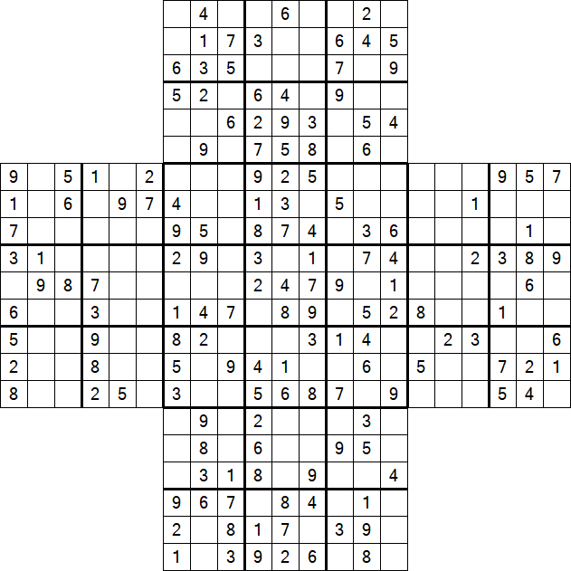 Cross Sudoku - Mittel