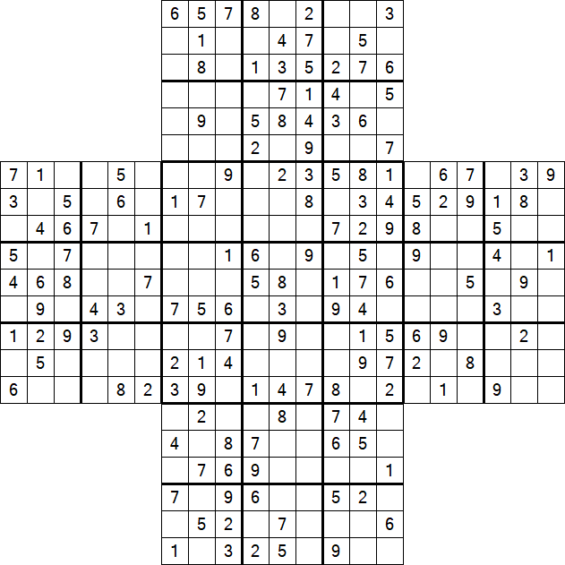 Cross Sudoku - Mittel