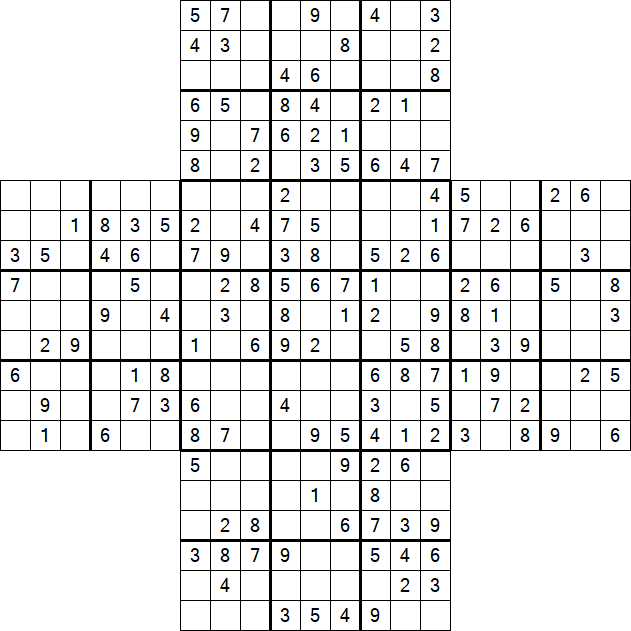Cross Sudoku - Mittel