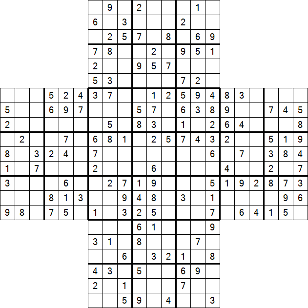 Cross Sudoku - Mittel