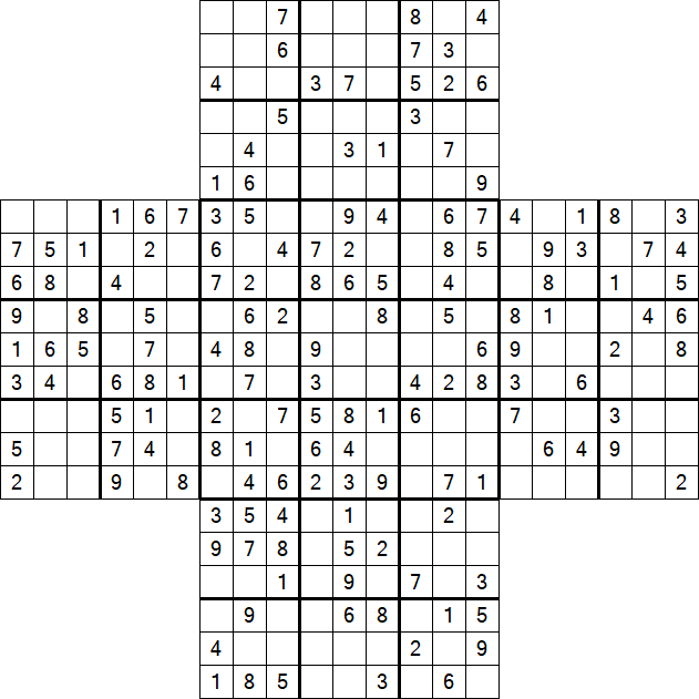 Cross Sudoku - Mittel