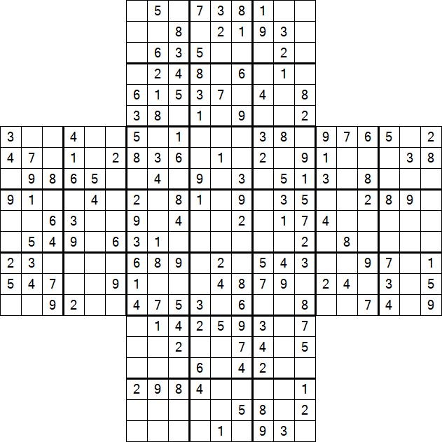 Cross Sudoku - Mittel