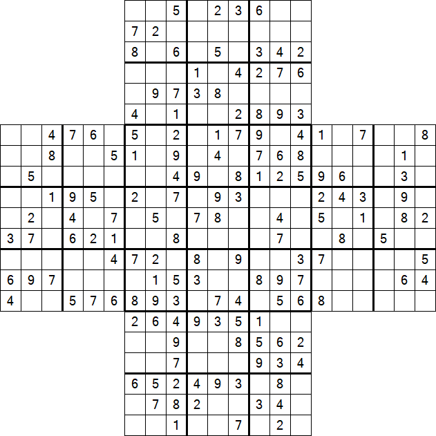 Cross Sudoku - Mittel