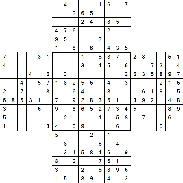 Cross Sudoku - Mittel