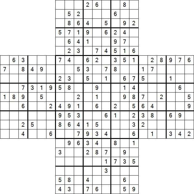 Cross Sudoku - Mittel