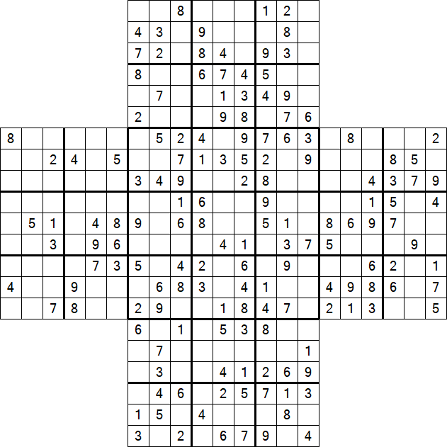 Cross Sudoku - Medio