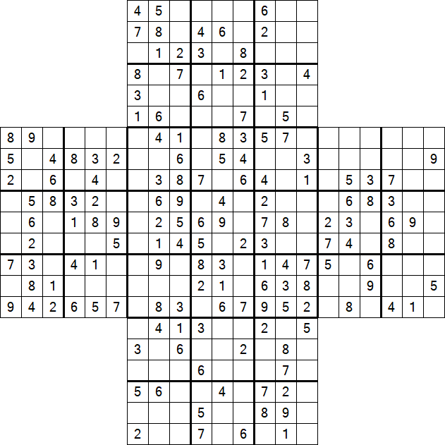 Cross Sudoku - Mittel