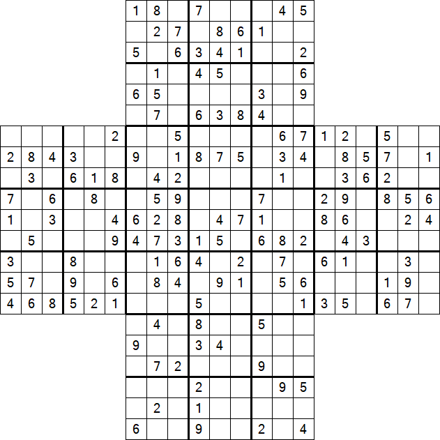 Cross Sudoku - Mittel