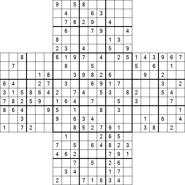 Cross Sudoku - Mittel