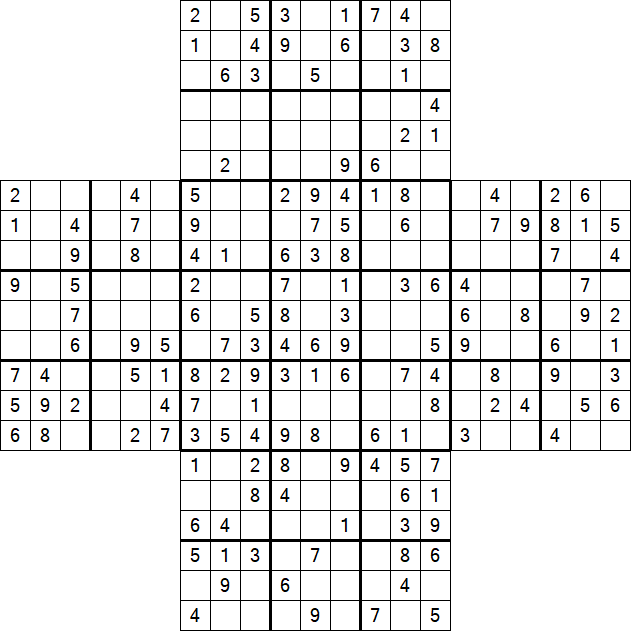 Cross Sudoku - Mittel