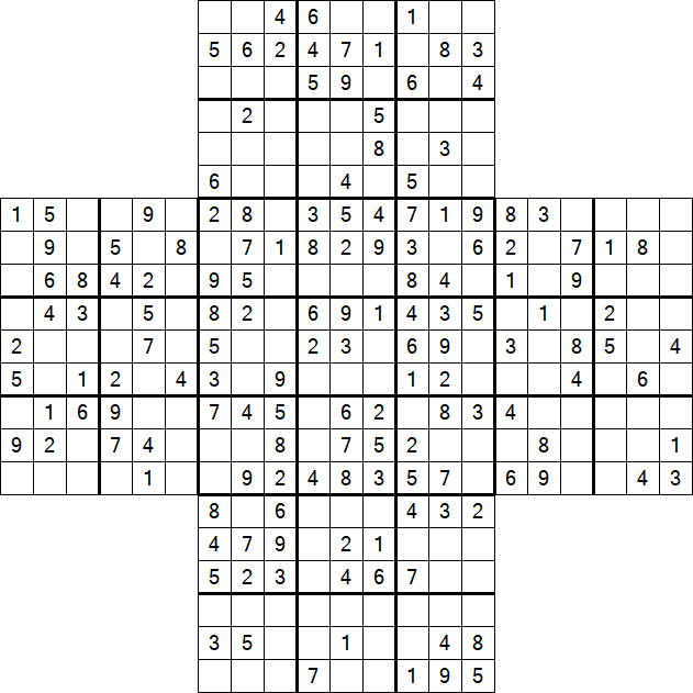 Cross Sudoku - Mittel