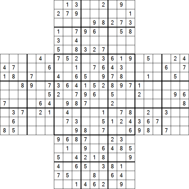 Cross Sudoku - Medio