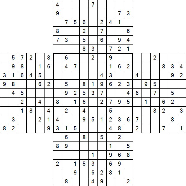 Cross Sudoku - Mittel