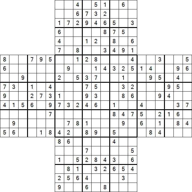 Cross Sudoku - Mittel