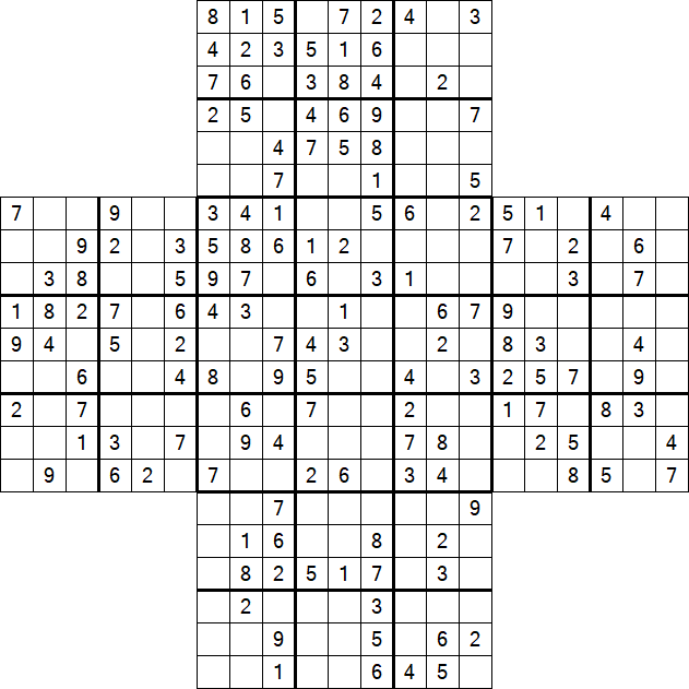 Cross Sudoku - Mittel