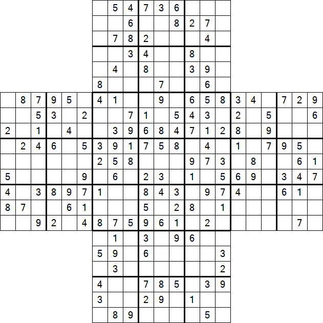 Cross Sudoku - Mittel