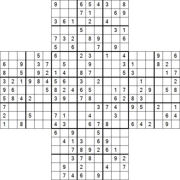 Cross Sudoku - Mittel