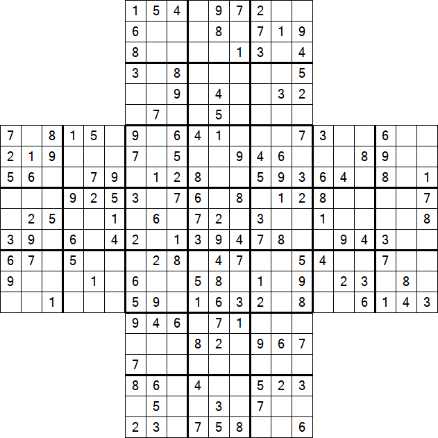 Cross Sudoku - Mittel