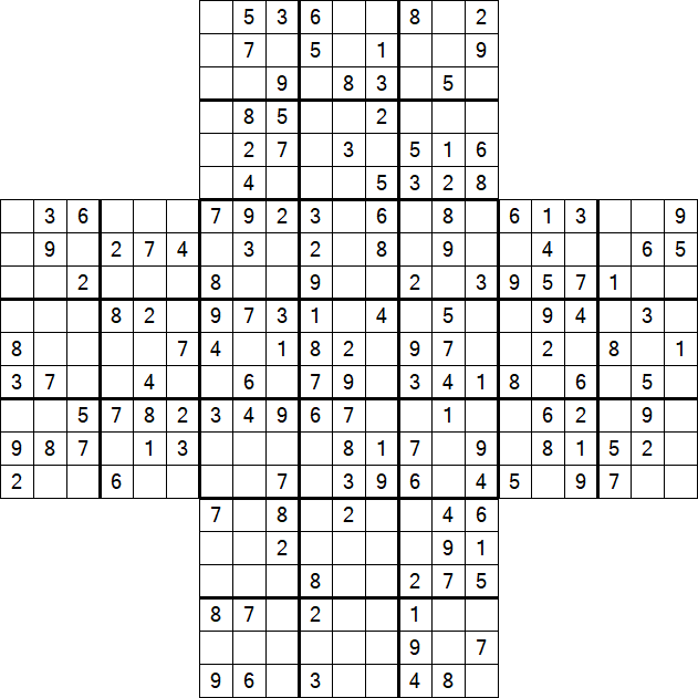 Cross Sudoku - Mittel