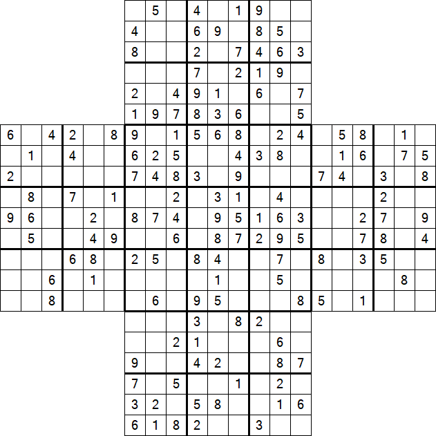 Cross Sudoku - Mittel
