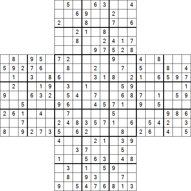 Cross Sudoku - Mittel