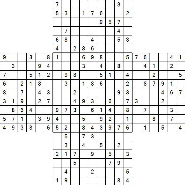 Cross Sudoku - Medio