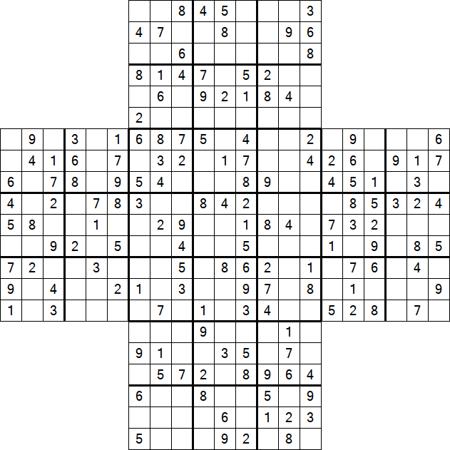 Cross Sudoku - Mittel