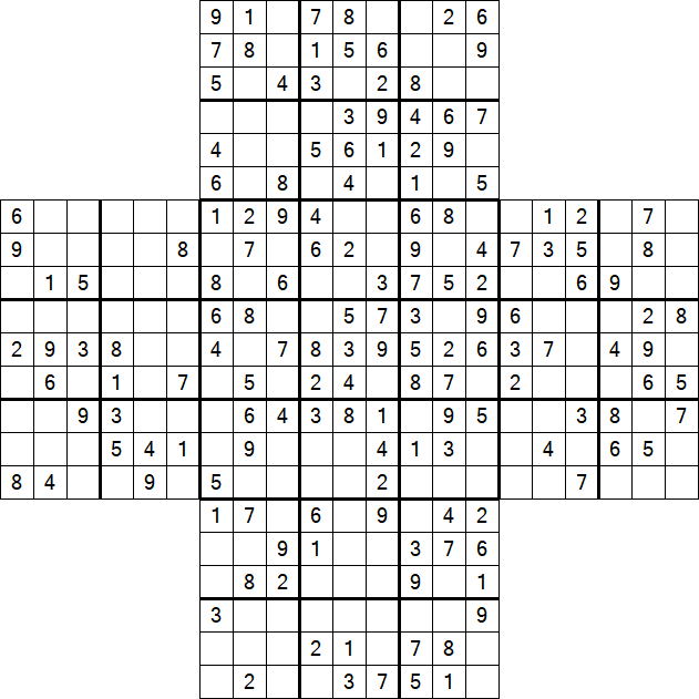 Cross Sudoku - Mittel