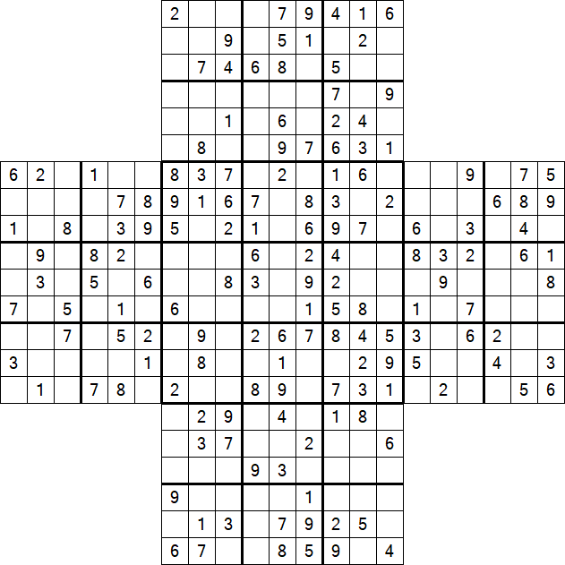 Cross Sudoku - Medium