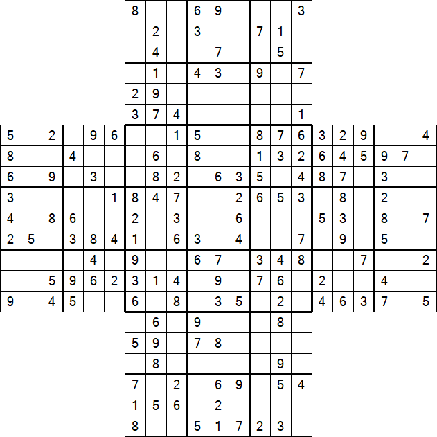 Cross Sudoku - Mittel